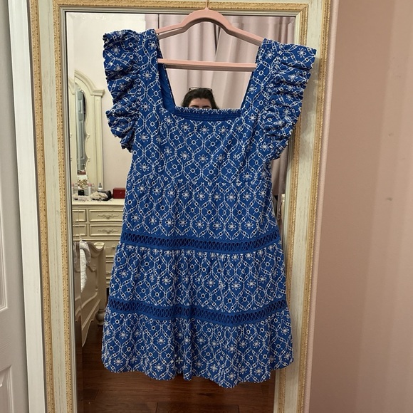 Lilly Pulitzer Blue and White Midi Dress - Picture 2 of 4
